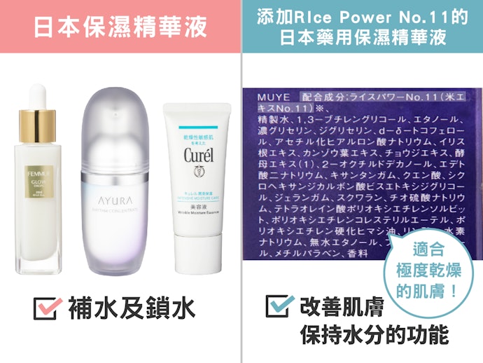 日本保濕精華液的效果與適合的膚質