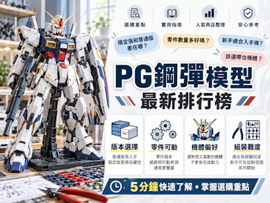 10 大PG鋼彈模型推薦排行榜【2026最新】