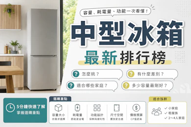 專家監製10 大中型冰箱推薦排行榜【2026最新】