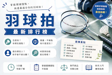 專家監製10 大羽球拍推薦排行榜【2026最新】