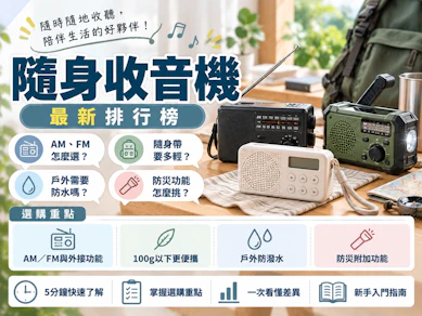 10 大隨身收音機推薦排行榜【2026最新】