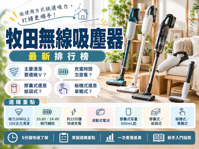 10 大牧田無線吸塵器推薦排行榜【2026最新】