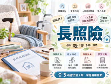 10 大長照險推薦排行榜【2026最新】
