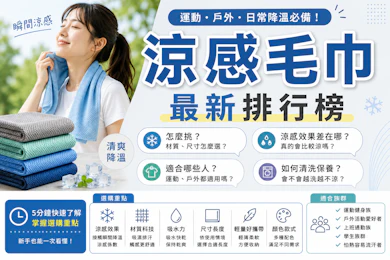 10 大涼感毛巾推薦排行榜【2026最新】