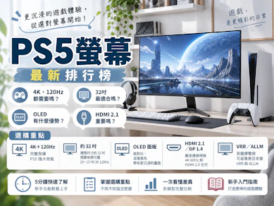 遊戲直播主監製10 大PS5螢幕推薦排行榜【2026最新】