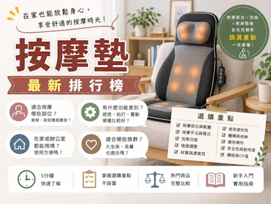 專家監製10 大按摩墊推薦排行榜【2026最新】