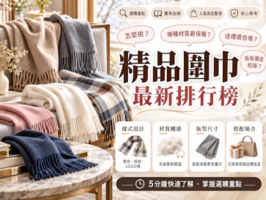 精品達人監製10 大精品圍巾推薦排行榜【2026最新】