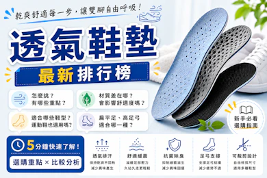 10 大透氣鞋墊推薦排行榜【2026最新】