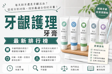 【牙醫監製】2026最新十大牙齦護理牙膏推薦排行榜