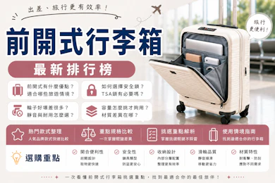 10 大前開式行李箱推薦排行榜【2026最新】