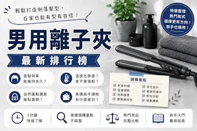 妝髮造型師監製10 大男用離子夾推薦排行榜【2026最新】