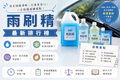 10 大雨刷精推薦排行榜【2026最新】
