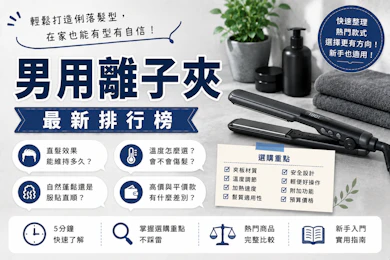 妝髮造型師監製10 大男用離子夾推薦排行榜【2026最新】