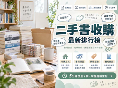 10 大二手書收購推薦排行榜【2026最新】