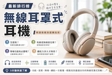 【開箱】專家監製2026最新20款無線耳罩式耳機推薦排行榜