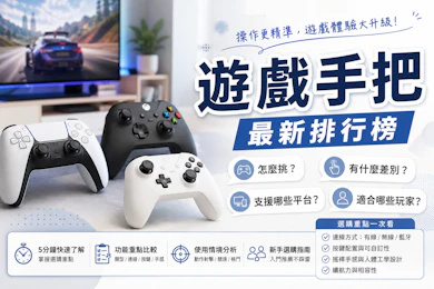 遊戲直播主監製10 大遊戲手把推薦排行榜【2026最新】