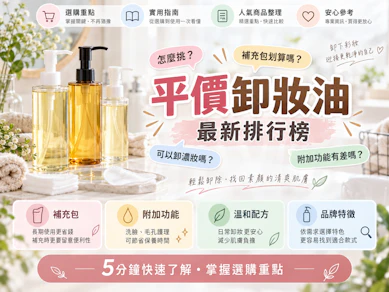 10 大平價卸妝油推薦排行榜【2026最新】