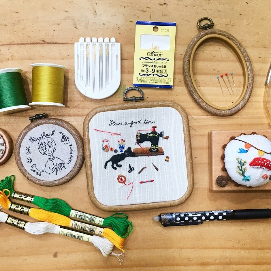 布作家推薦10款愛用的刺繡素材和工具