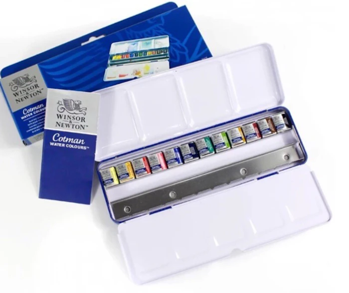 Winsor & Newton Cotman 12色鐵盒塊狀水彩 Translation missing: zh-TW.activerecord.decorators.item_part_image/alt