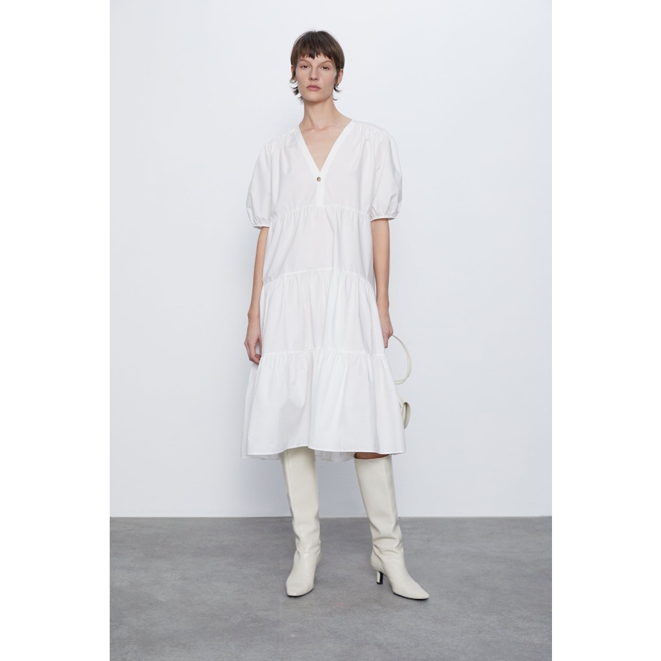 ZARA 中長版府綢洋裝 Translation missing: zh-TW.activerecord.decorators.item_part_image/alt