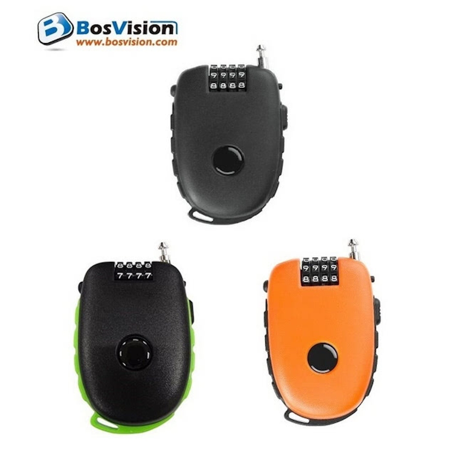 BosVision博士威 多功用4字輪伸縮式鋼索密碼鎖 Translation missing: zh-TW.activerecord.decorators.item_part_image/alt