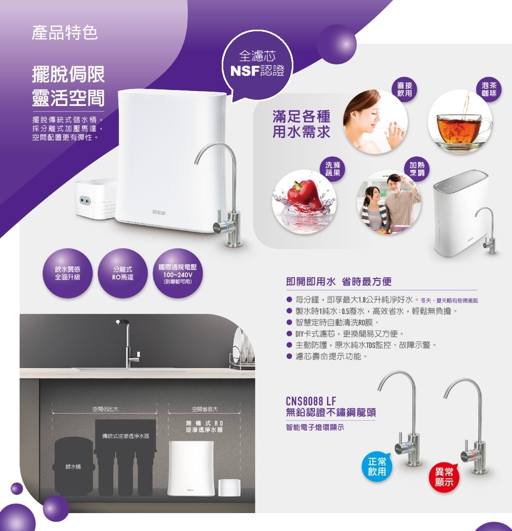 無桶式 RO 逆滲透純水機 2