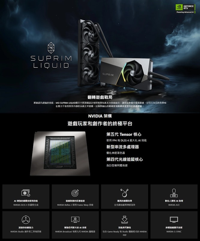 GeForce RTX 5080 16G SUPRIM LIQUID SOC 3
