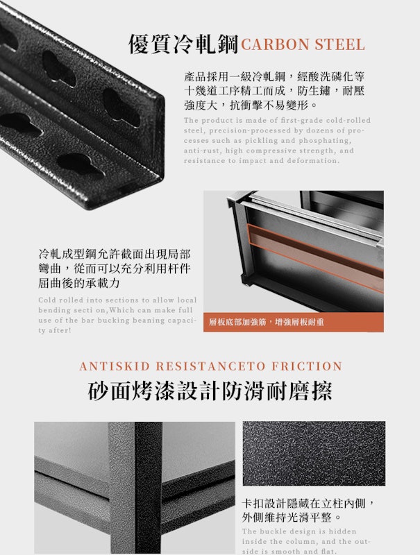 碳鋼多功能5層角鋼架 2