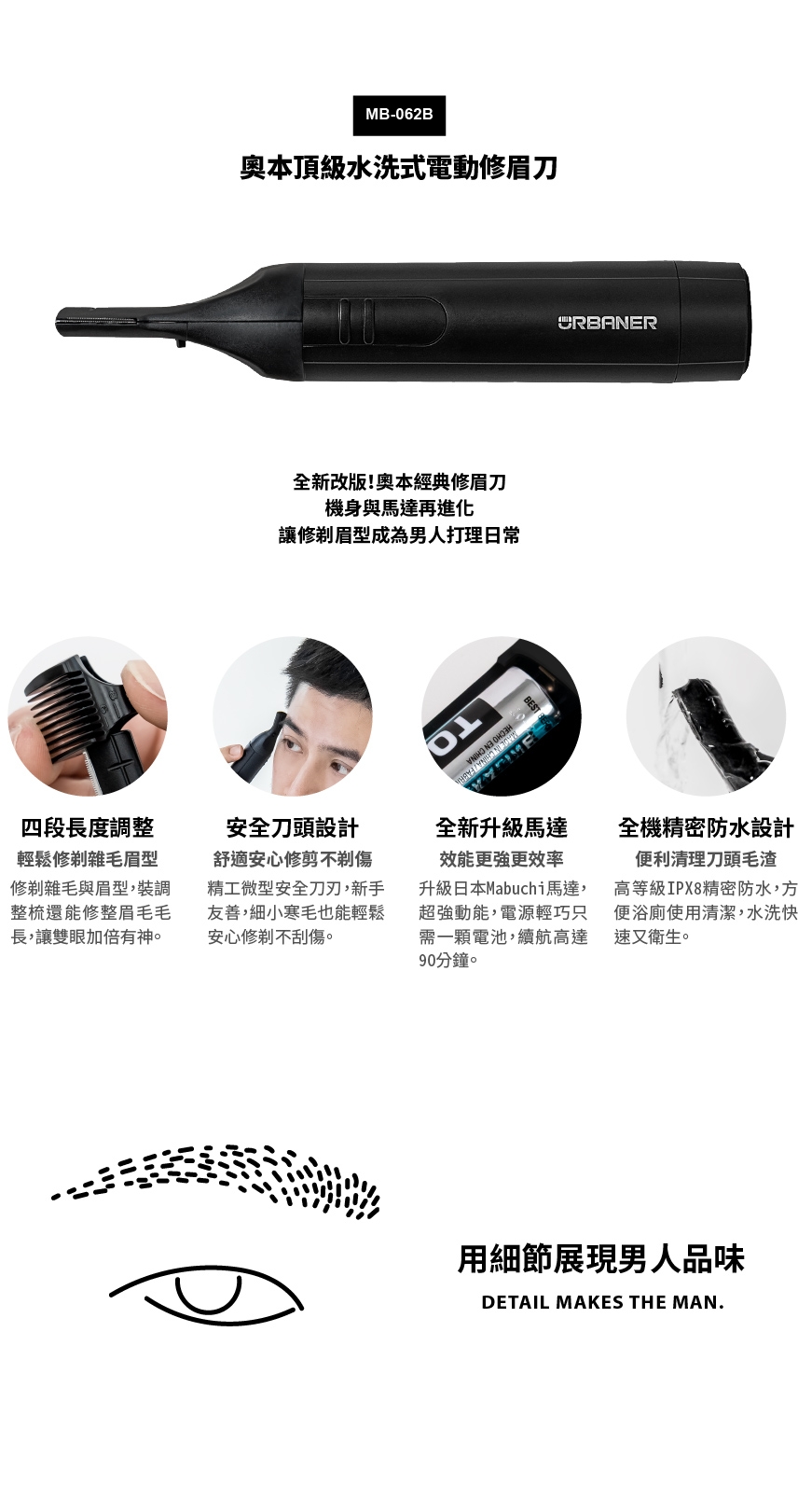 水洗電動修容刀 3