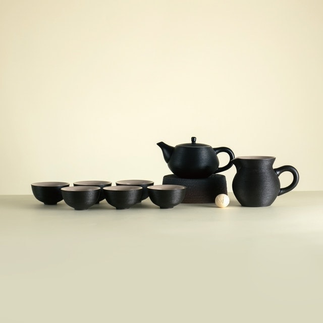 旋轉壺功夫茶組九件式 1