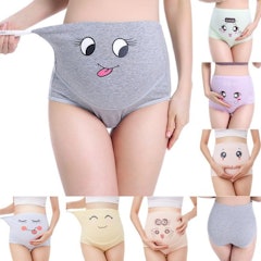 2. 俏皮圖案棉質托腹內褲