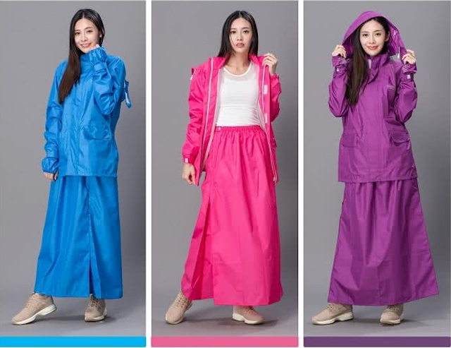 裙襬搖搖女仕型套裝雨衣 1