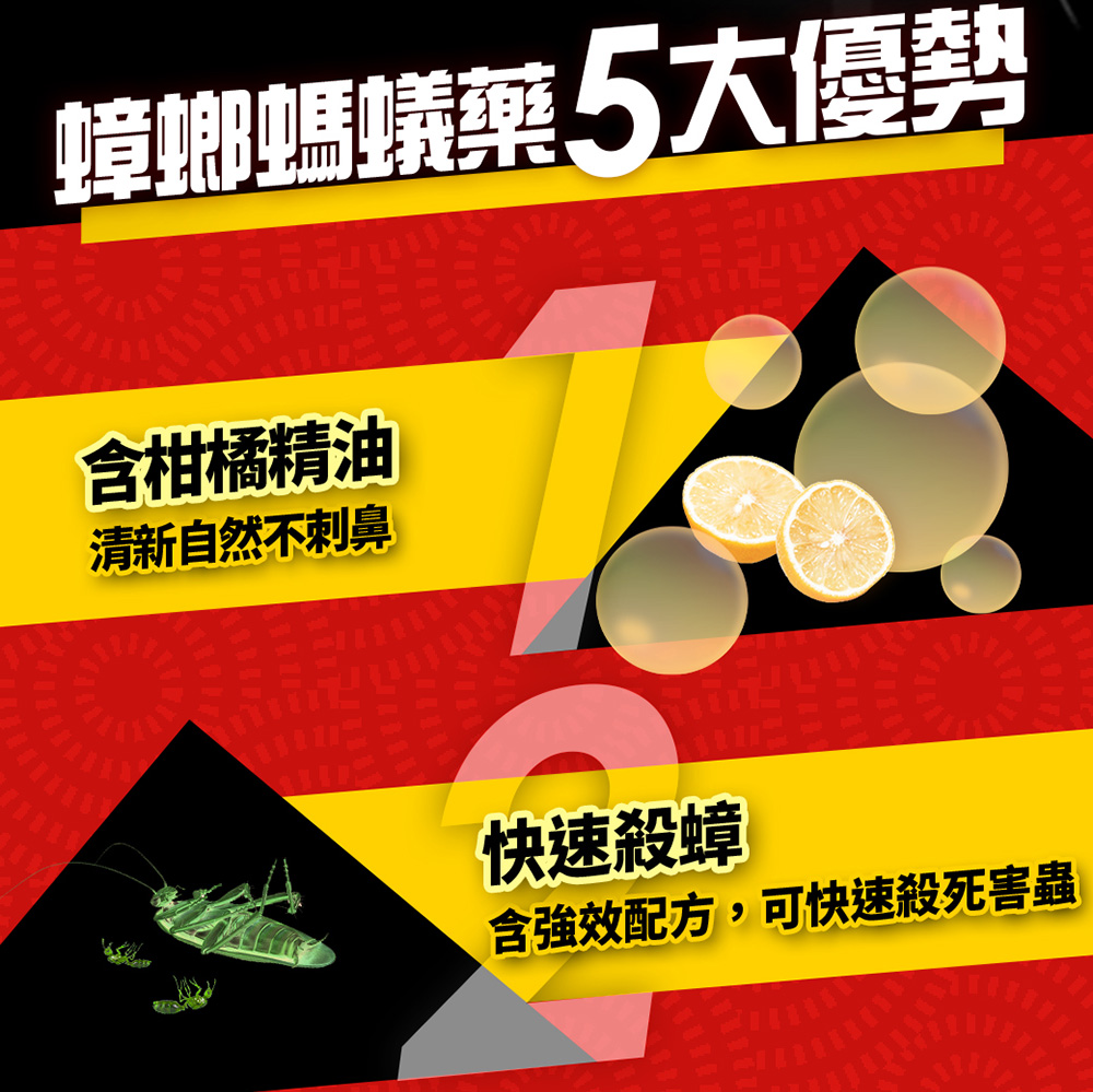 柑橘精油快速蟑螂螞蟻藥 2