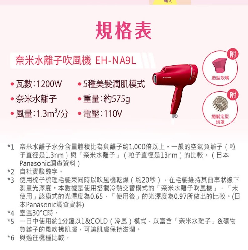 奈米水離子吹風機 2