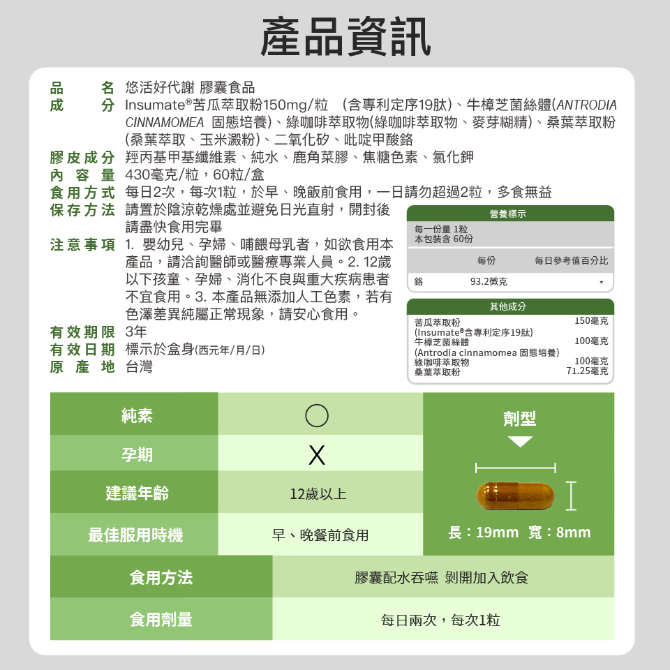 悠活好代謝苦瓜胜肽 3