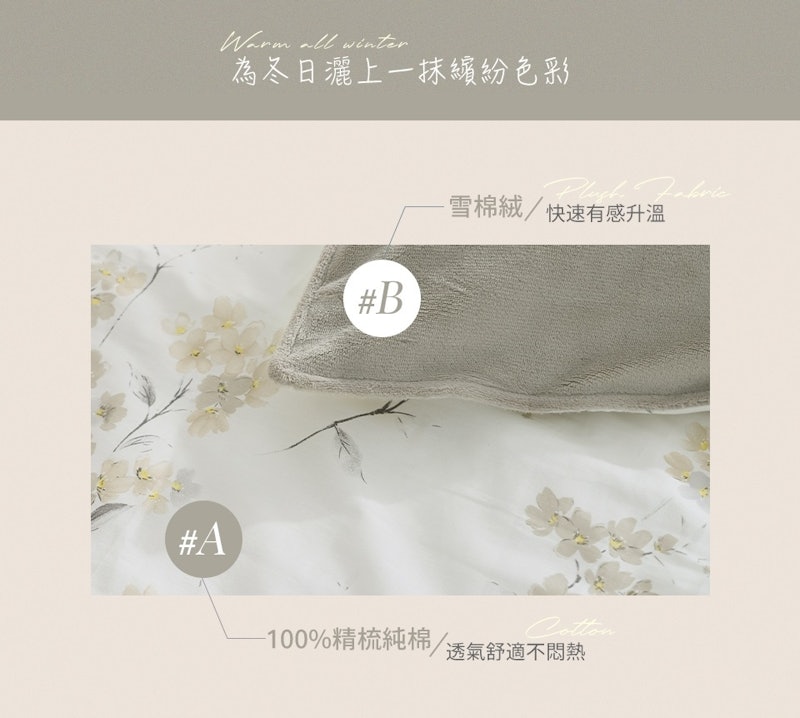 雪棉絨兩用被床包組 2