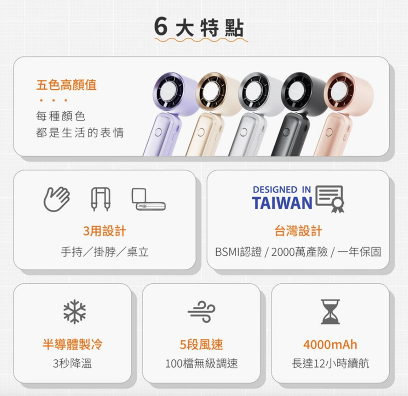 巧冰扇 充插兩用冰敷扇手持USB風扇 2