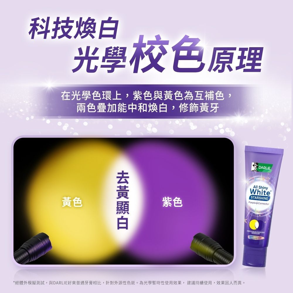 全亮白星耀紫光校色牙膏 3