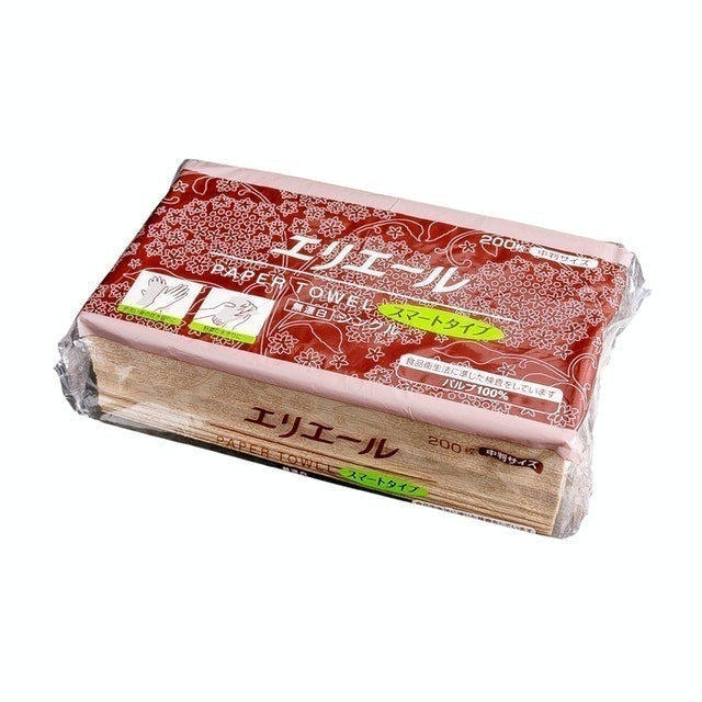 elleair 無漂白廚房紙巾輕巧包 單層 200抽（中尺寸） 1