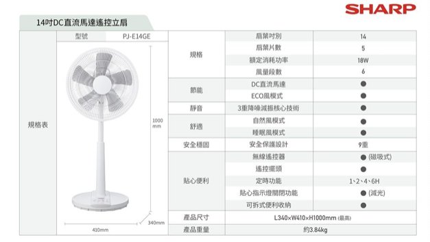 DC直流電風扇 2