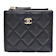 Chanel 經典金色雙C LOGO 菱格粒紋牛皮暗釦短夾 1