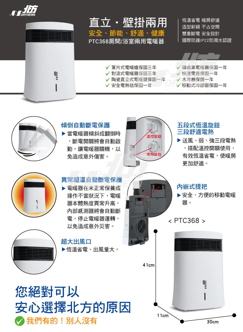 房間浴室兩用陶瓷電暖器 2