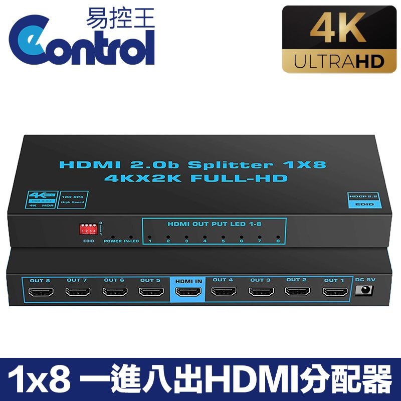 一進八出 HDMI 分配器 1