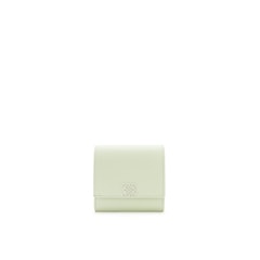 Anagram compact flap wallet in pebble grain calfskin