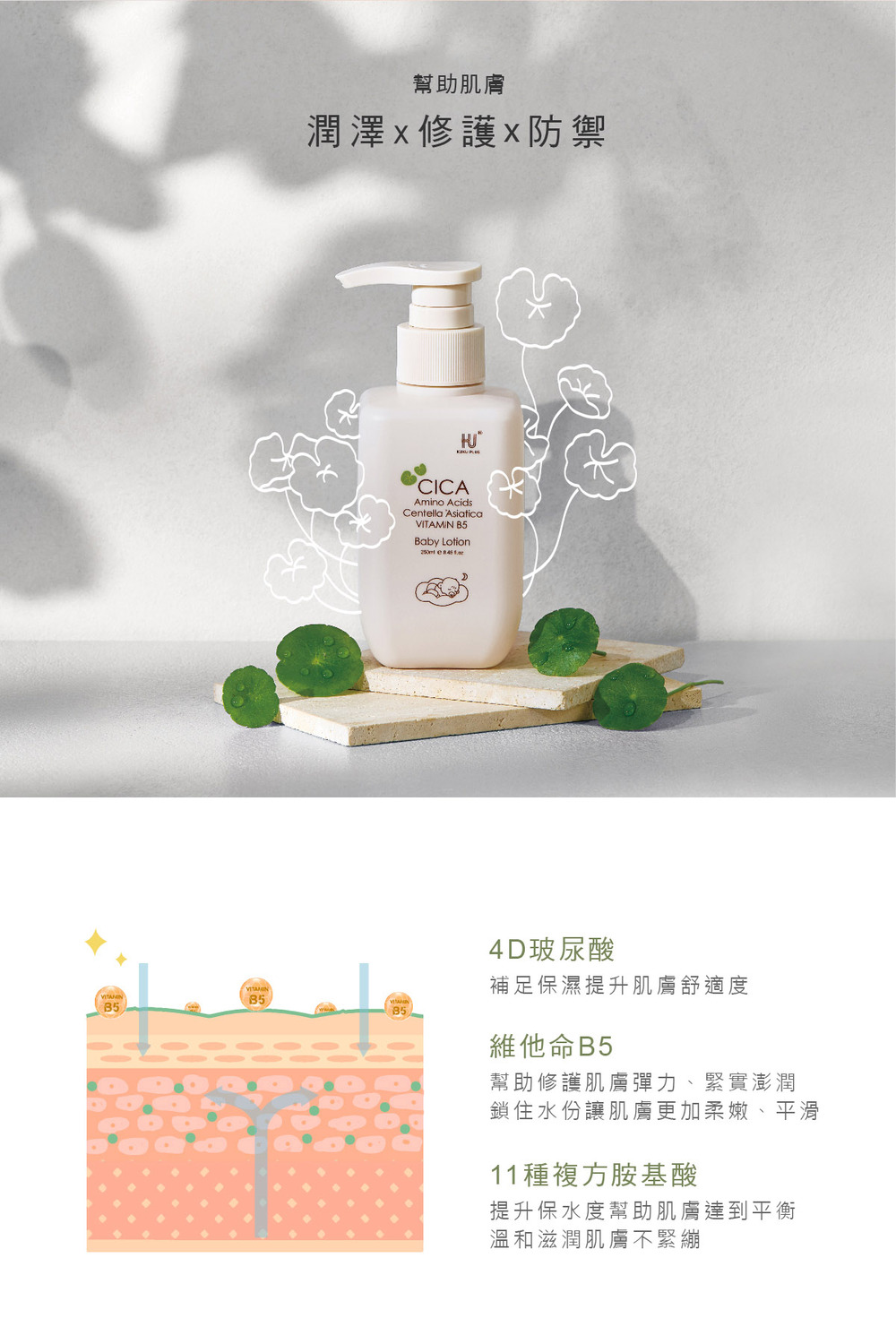 舒敏積雪草寶寶乳液 3