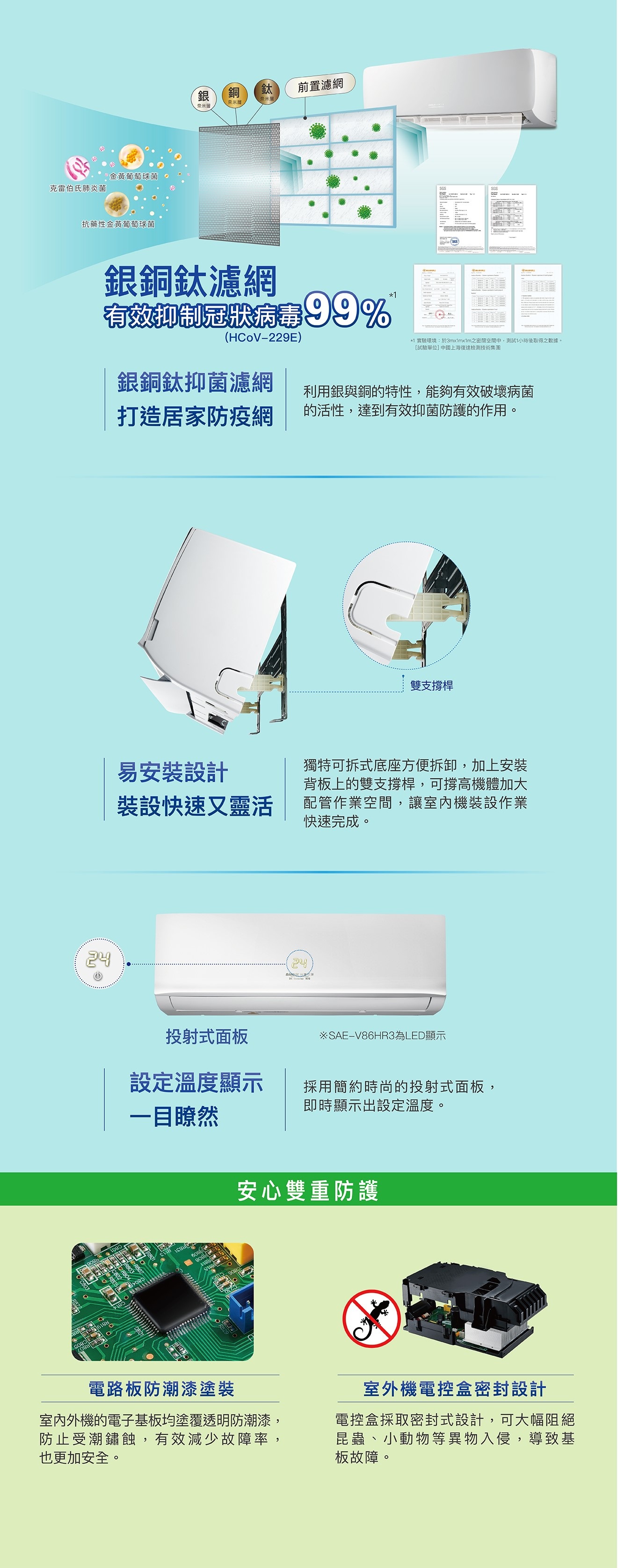 一級直流變頻冷暖分離式冷氣 2