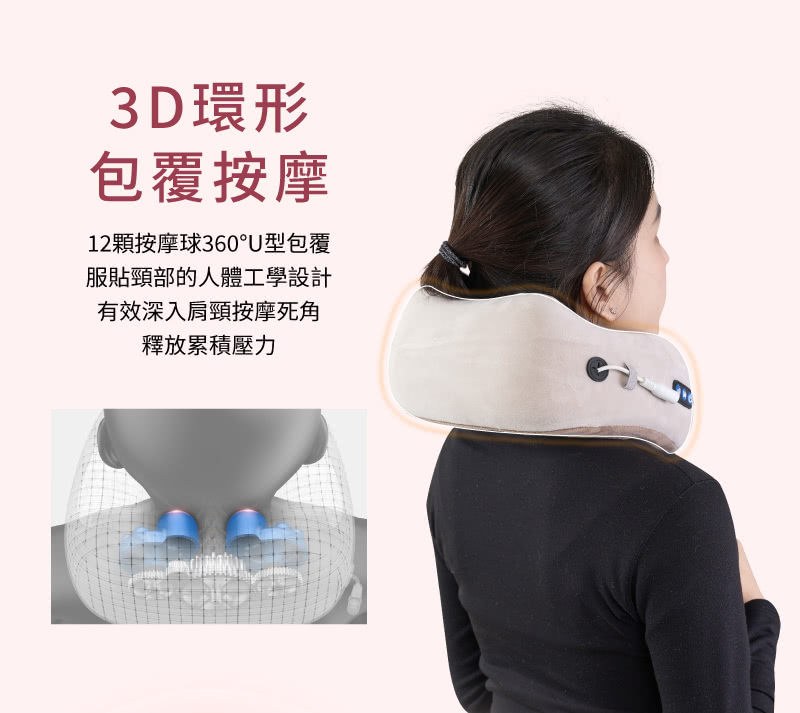 溫揉午睡U型按摩枕 3