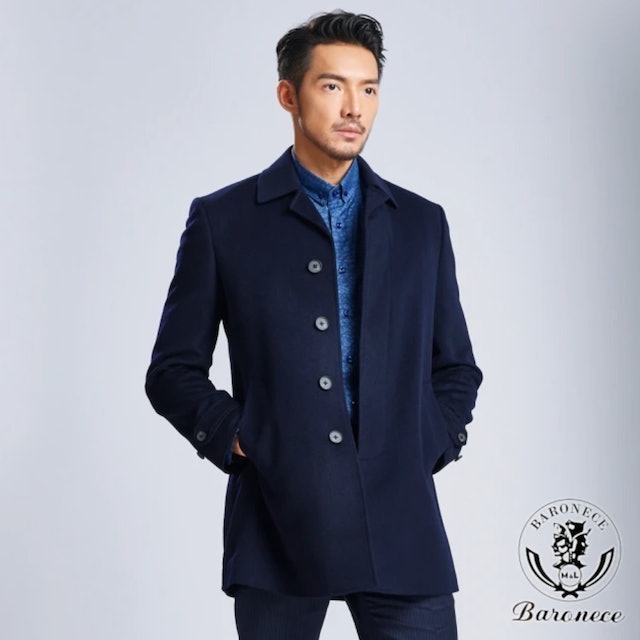 氣質型男羊毛大衣 1