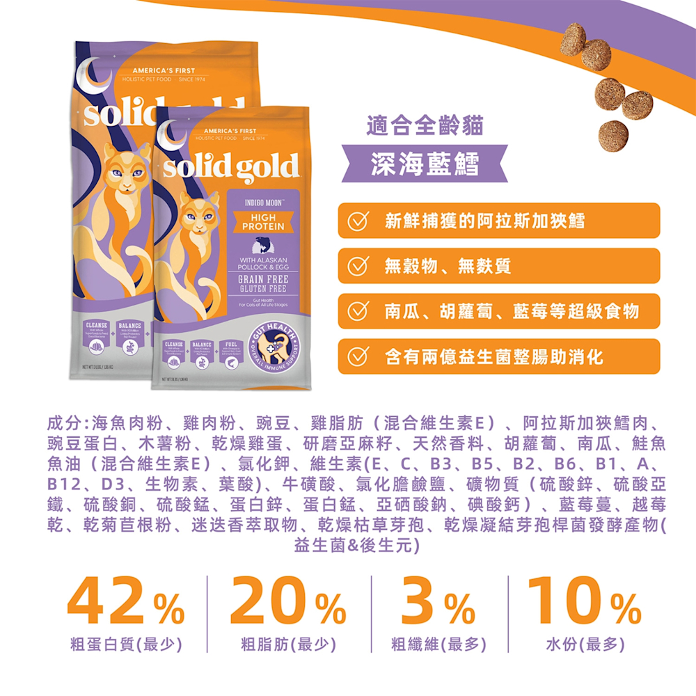 放牧鮮雞/深海藍鱈 無穀貓全齡貓糧  3
