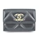 Chanel 雙C LOGO 小羊皮3折短夾 1